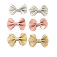 Reines Farbiges Volles Pu Bowknot Koreanisches Haarspangenset main image 6