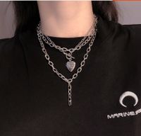 Fashion Hip Hop Style Multi-layer Love-shaped Pendant Niche Clavicle Chain main image 1