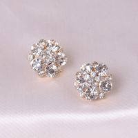 Retro Geometric Diamond Alloy Artificial Gemstones Earrings Ear Studs main image 5