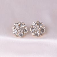 Retro Geometric Diamond Alloy Artificial Gemstones Earrings Ear Studs main image 6
