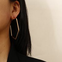 Multilateral Outline Hollow Simple Exaggerated Geometric Square Earrings Wholesale Nihaojewerly main image 6