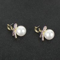 Boucles D&#39;oreilles En Perles Créatives Boucles D&#39;oreilles En Alliage Simple Lettre C En Gros Nihaojewerly main image 5