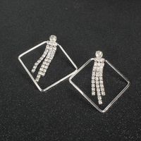 Creative Bohemian Alloy Geometric Diamond Retro Earrings Wholesale Nihaojewerly main image 4