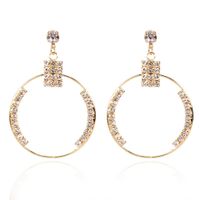Alloy Diamond-studded Geometric Circular Hollow Earrings Wholesale Nihaojewerly main image 1
