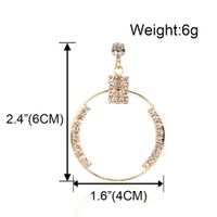 Alloy Diamond-studded Geometric Circular Hollow Earrings Wholesale Nihaojewerly main image 6