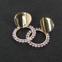 Retro Alloy Diamond Geometric Round Fashion Earrings Wholesale Nihaojewerly main image 5