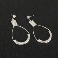 Alloy Diamond Drop-shaped Hollow Creative Earrings Wholesale Nihaojewerly main image 4