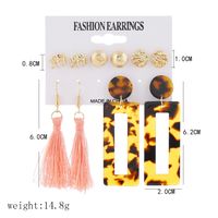 Hot-selling Fashion Ethnic Style Series Tassel Geometric Stud Earrings For Women Set Jewelry sku image 1