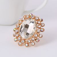 Hot Retro Full Diamond Crystal Glass Adjustable Ring Wholesale Nihaojewelry sku image 1