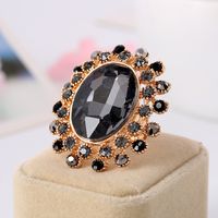 Hot Retro Full Diamond Crystal Glass Adjustable Ring Wholesale Nihaojewelry sku image 4