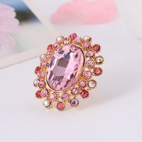 Hot Retro Full Diamond Crystal Glass Adjustable Ring Wholesale Nihaojewelry sku image 5