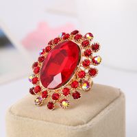 Hot Retro Full Diamond Crystal Glass Adjustable Ring Wholesale Nihaojewelry sku image 6