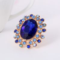Hot Retro Full Diamond Crystal Glass Adjustable Ring Wholesale Nihaojewelry sku image 7