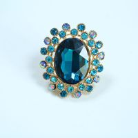 Hot Retro Full Diamond Crystal Glass Adjustable Ring Wholesale Nihaojewelry sku image 8