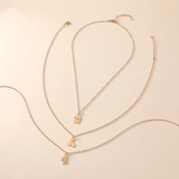 Korea Simple And Compact Wild Cherry Fashion Niche 3 Set Necklace sku image 1