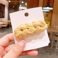 New Cute Duckbill Clip Knitted Hair Clip Candy Color Wool Hair Accessories Wholesale sku image 5