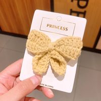Autumn And Winter New Retro Candy Color Wool Big Bow Hair Rope Sweet Hair Ring Wholesale sku image 1
