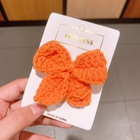 Autumn And Winter New Retro Candy Color Wool Big Bow Hair Rope Sweet Hair Ring Wholesale sku image 3