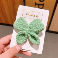Autumn And Winter New Retro Candy Color Wool Big Bow Hair Rope Sweet Hair Ring Wholesale sku image 4