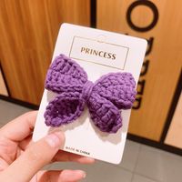 Autumn And Winter New Retro Candy Color Wool Big Bow Hair Rope Sweet Hair Ring Wholesale sku image 5