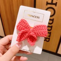 Autumn And Winter New Retro Candy Color Wool Big Bow Hair Rope Sweet Hair Ring Wholesale sku image 6