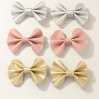 Reines Farbiges Volles Pu Bowknot Koreanisches Haarspangenset sku image 1