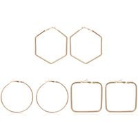 Multilateral Outline Hollow Simple Exaggerated Geometric Square Earrings Wholesale Nihaojewerly sku image 1