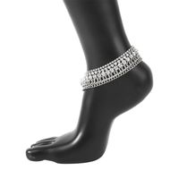 Fashion Wild Beach Geometric Mixed Multi-chain Rhinestone Micro-inlaid Women's Anklet sku image 2