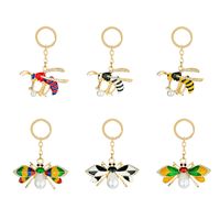 Creative Cute Fresh Diamond Alloy  Cartoon Butterfly Flamingo Animal Key Chain main image 6