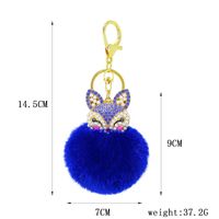 Fashion Alloy Fox Diamond Pearl Rex Rabbit Fur Ball Keychain main image 6