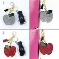 Fashion Multi-color Korean Velvet Diamond-studded  Girl Bag Tassel Keychain main image 5