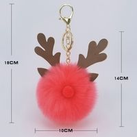 Cute Rabbit Fur Christmas Elk Keychain Pendant Bag Pendant Christmas Gifts main image 4
