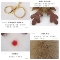 Cute Rabbit Fur Christmas Elk Keychain Pendant Bag Pendant Christmas Gifts main image 5