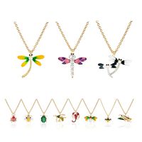 New Simple Insect Pendant Diamond Alloy Animal Necklace main image 1