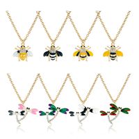 New Simple Insect Pendant Diamond Alloy Animal Necklace main image 3