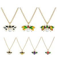 New Simple Insect Pendant Diamond Alloy Animal Necklace main image 4