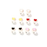 Korean Color-preserving Oil Drop Cartoon Cute Pearl Earlobe Earrings Wholesale main image 6