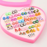 Cute  Children Korean Love Boxed Earrings Wholesale main image 1