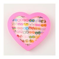Cute  Children Korean Love Boxed Earrings Wholesale main image 6