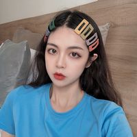 Korea New Girl Cute Hairpin Side Clip Frosted Hairpin Back Head Clip Set  Wholesale main image 4