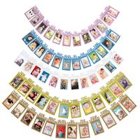 Baby Birthday Party Photo Wall Decoration Photo Pull Flag Party Supplies main image 1