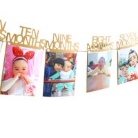 Baby Birthday Party Photo Wall Decoration Photo Pull Flag Party Supplies main image 3