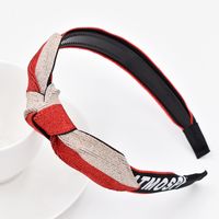 New Style Toothed Non-slip Sports Letter Cross Knotted Headband Wholesale main image 4