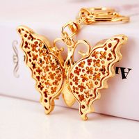 Diamond Opal Butterfly Ladies Metal Pendant Insect Car Keychain main image 6