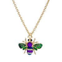 New Simple Insect Pendant Diamond Alloy Bee Necklace Fashion Wild Clavicle Chain Ornaments sku image 2
