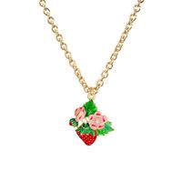 Simple Fashion  Rhinestone Alloy Fruit Christmas Series Necklace sku image 5