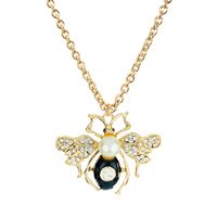 New Simple Animal Pendant Diamond Alloy Butterfly Bee Necklace sku image 26