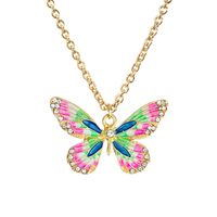New Simple Animal Pendant Diamond Alloy Butterfly Bee Necklace sku image 28