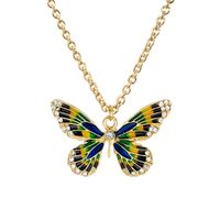 New Simple Animal Pendant Diamond Alloy Butterfly Bee Necklace sku image 29
