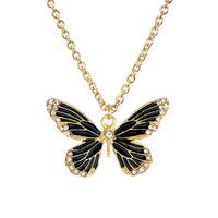 New Simple Animal Pendant Diamond Alloy Butterfly Bee Necklace sku image 30